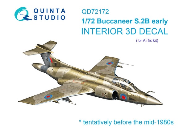 1/72 Quinta Studio Blackburn Buccanneer S.2B Early 3D-Printed Interior (for Airfix kit) 72172