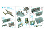 1/72 Quinta Studio Bf 110C/D/E 3D-Printed Interior (for Eduard kit) 72179