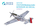 1/72 QUINTA STUDIO P-51D late 3D-Printed Interior (for Eduard) 72182