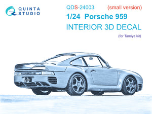 1/24 Quinta Studio Porsche 959 3D-Printed Interior Instruments Only Set (for Tamiya kits) QDS 24003