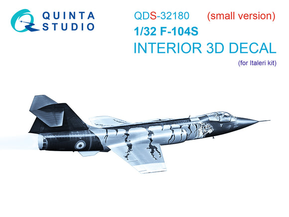 1/32 Quinta F-104S 3D-Printed Interior PARTIAL SET (for Italeri kit) QDS-32180