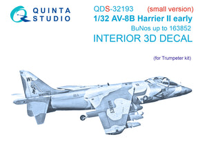 1/32 Quinta Studio Harrier II AV-8B Early 3D-Printed Panel Only Kit (for Trumpeter kit) QDS 32193