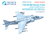 1/32 Quinta Studio Harrier II AV-8B Late 3D-Printed Panel Only Kit (for Trumpeter kit) QDS 32194