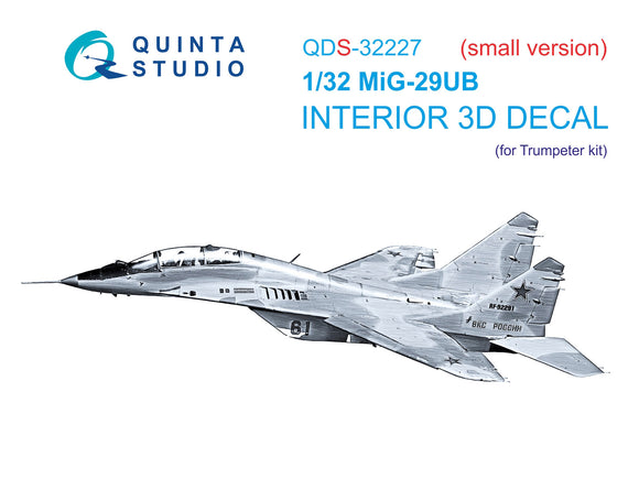 1/32 Quinta Studio MiG-29UB 3D-Printed Panels Only (for Trumpeter kit) QDS 32227
