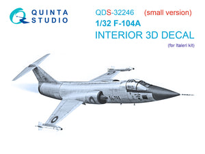 1/32 Quinta F-104A 3D-Printed Interior PARTIAL SET (for Italeri kit) QDS-32246