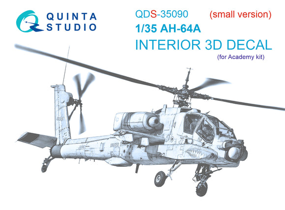 1/35 Quinta Studio AH-64A 3D-Printed Panel Only Set (for Academy kit) QDS 35090