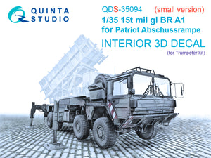 1/35 Quinta Studio Patriot Abschussrampe auf 15t mil gl BR A1 3D-Printed Panel Only Set (for Trumpeter kits) QDS 35094