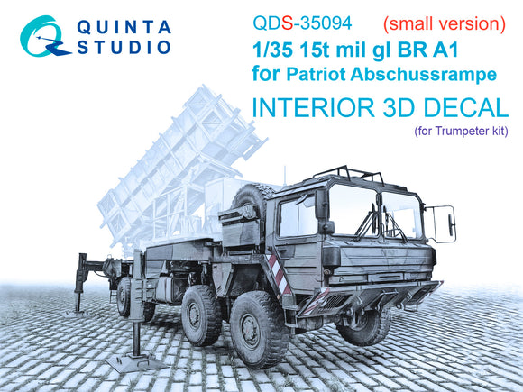 1/35 Quinta Studio Patriot Abschussrampe auf 15t mil gl BR A1 3D-Printed Panel Only Set (for Trumpeter kits) QDS 35094