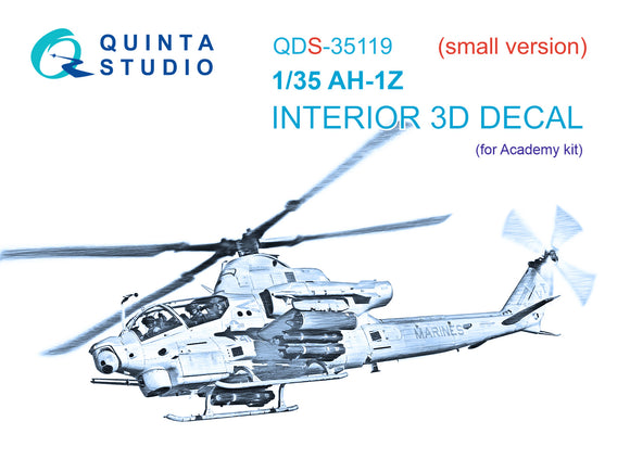 1/35 Quinta Studio AH-1Z 3D-Printed Panel Only (for Academy kit) QDS 35119