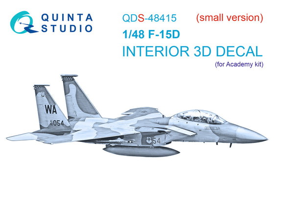 1/48 Quinta Studio F-15D 3D-Printed Panel Only set (for Academy kit) QDS 48415