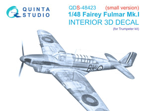 1/48 Quinta Studio Fairey Fulmar Mk.I 3D-Printed Panels Only Kit (ICM) QDS 48423