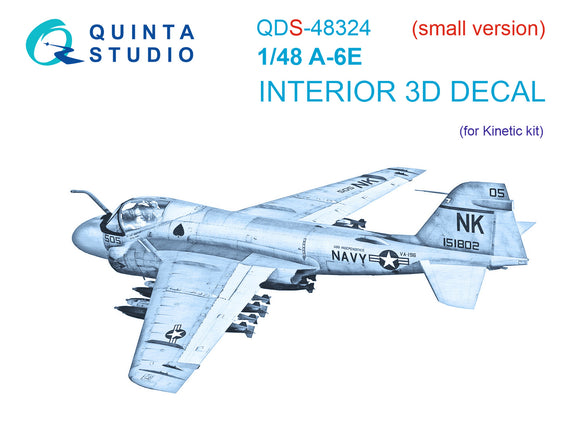 1/48 Quinta Studio A-6E 3D-Printed Panels Only (for Kinetic kit) QDS 48324
