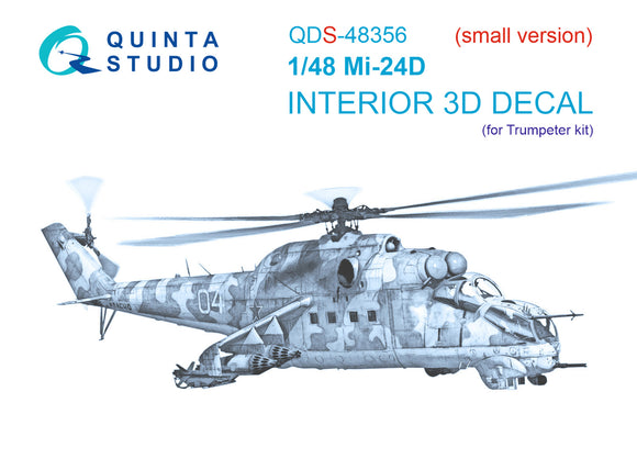 1/48 Quinta Studio Mi-24D 3D-Printed Panel Only Set (for Trumpeter kit) QDS 48356