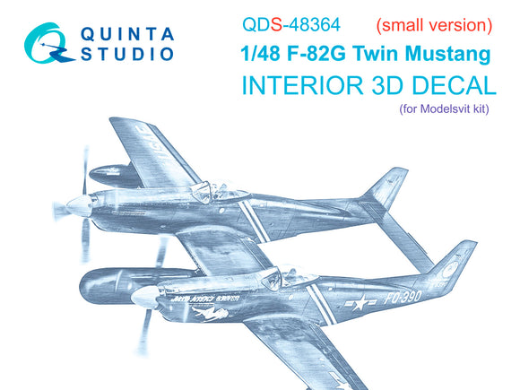 1/48 Quinta Studio F-82G Twin Mustang 3D-Printed Panel Only Set (for Modelsvit kit) QDS 48364