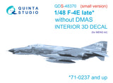 1/48 Quinta Studio F-4E late without DMAS 3D-Printed Panel Only Kit (for Meng kits) QDS 48370