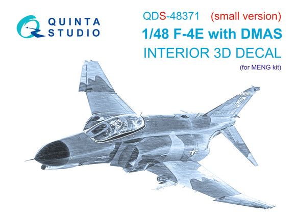 1/48 Quinta Studio F-4E with DMAS 3D-Printed Panel Only Kit (for Meng kits) QDS 48371