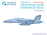 1/48 Quinta F/A-18F Late & EA-18G 3D-Printed Panel Only Set (for Hobby Boss kit) QDS 48373