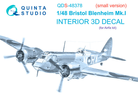 1/48 Quinta Studio Bristol Blenheim Mk.I 3D-Printed Panel Only Set (for Airfix kit) QDS 48378