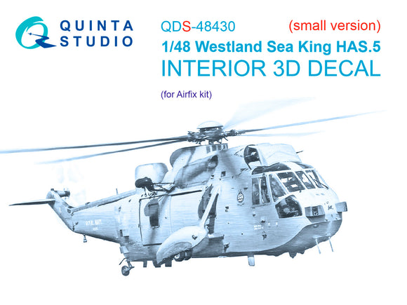 1/48 Quinta Studio Westland Sea King HAS.5 3D-Printed Panels Only Kit (Airfix) QDS 48430