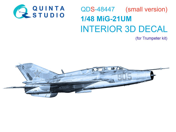 1/48 Quinta Studio MiG-21UM 3D-Printed Panel Only set (for Trumpeter kit) QDS 48447