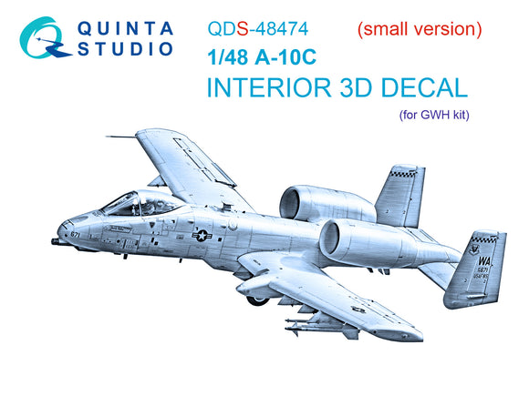 1/48 Quinta Studio A-10C 3D-Printed Panels Only Kit (for GWH) QDS 48474
