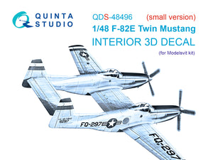 1/48 Quinta Studio F-82E Twin Mustang 3D-Printed Panel Only Set (for Modelsvit kit) QDS 48496
