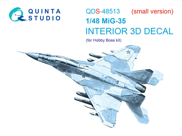 1/48 Quinta Studio MiG-35 panel only set 3D-Printed (for Hobby Boss kit) QDS 48513