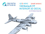1/48 Quinta Studio B-17F 3D-Printed Panels Only (HK models, Eduard) QDS 48542