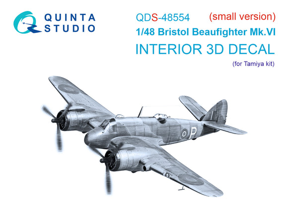 1/48 Quinta Studio Bristol Beaufighter Mk.VI 3D-Printed Panel Only Set (for Tamiya kit) QDS 48554