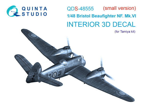 1/48 Quinta Studio Bristol Beaufighter NF.Mk.VI 3D-Printed Panel Only Set (for Tamiya kit) QDS 48555