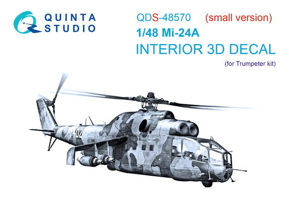1/48 Quinta Studio Mi-24A 3D-Printed Panel Only Set (for Trumpeter kit) QDS 48570