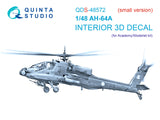 1/48 Quinta Studio AH-64A 3D-Printed Panel Only Set (Academy/Modelist) QDS 48572