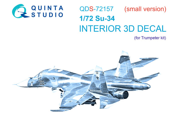 1/72 Quinta Studio Su-34 3D-Printed Panels Only (Trumpeter) QDS 72157