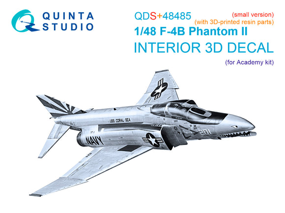 1/48 Quinta Studio F-4B Phantom II 3D-Printed Panels Only (for Academy kit) QDS+48485