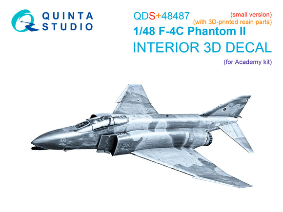 1/48 Quinta Studio F-4C Phantom II 3D-Printed Panels Only (for Academy kit) QDS+48487