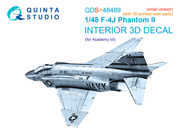1/48 Quinta Studio F-4J Phantom II 3D-Printed Panels Only (for Academy kit) QDS+48489