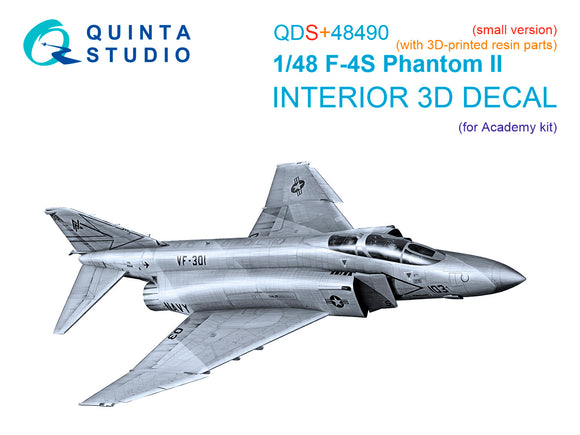 1/48 Quinta Studio F-4S Phantom II 3D-Printed Panels Only (for Academy kit) QDS+48490
