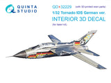 1/32 Quinta Studio Tornado IDS German 3D-Printed Interior (Italeri) (with 3D-printed resin parts) QD+32229