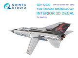 1/32 Quinta Studio Tornado IDS Italian 3D-Printed Interior (Italeri) (with 3D-printed resin parts) QD+32230