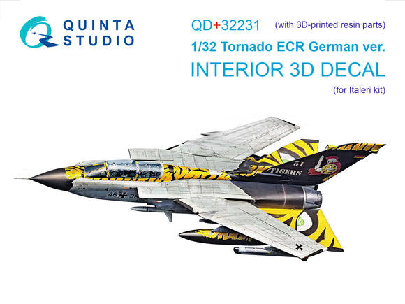 1/32 Quinta Studio Tornado ECR German 3D-Printed Interior (Italeri) (with 3D-printed resin parts) QD+32231