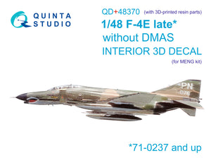 1/48 Quinta Studio F-4E late without DMAS 3D-Printed Interior (for Meng kits) (with 3D-printed resin parts) (with 3D-printed resin parts) QD+48370