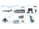 1/48 Quinta Studio F-4G early 3D-Printed Interior (Zoukei Mura SWS) (with 3D-printed resin parts) QD+48448