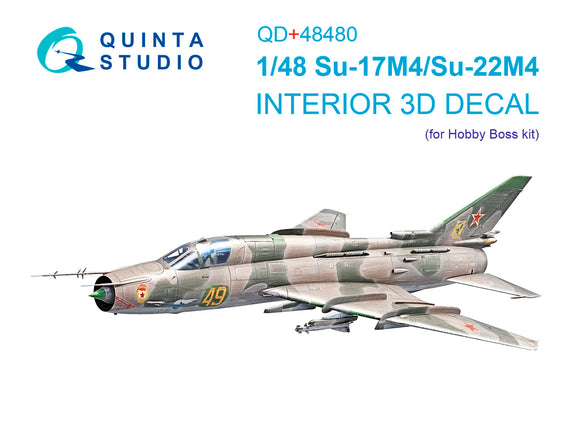 1/48 Quinta Studio Su-17M4/22M4 3D-Printed Interior (for Hobby Boss kit) QD+ 48480