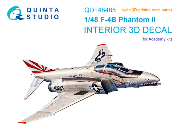 1/48 Quinta Studio F-4B Phantom II 3D-Printed Interior (for Academy kit) QD+48485