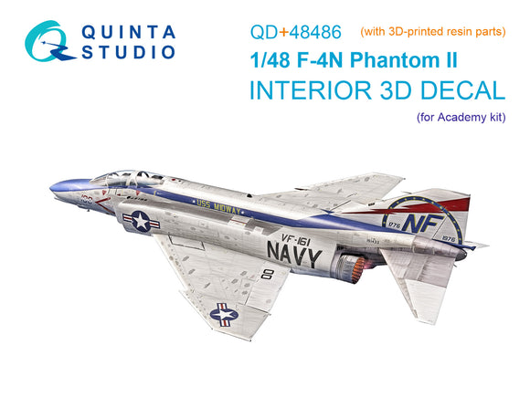 1/48 Quinta Studio F-4N Phantom II 3D-Printed Interior (for Academy kit) QD+48486