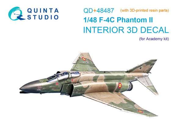1/48 Quinta Studio F-4C Phantom II 3D-Printed Interior (for Academy kit) QD+48487