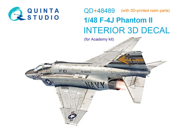 1/48 Quinta Studio F-4J Phantom II 3D-Printed Interior (for Academy kit) QD+48489