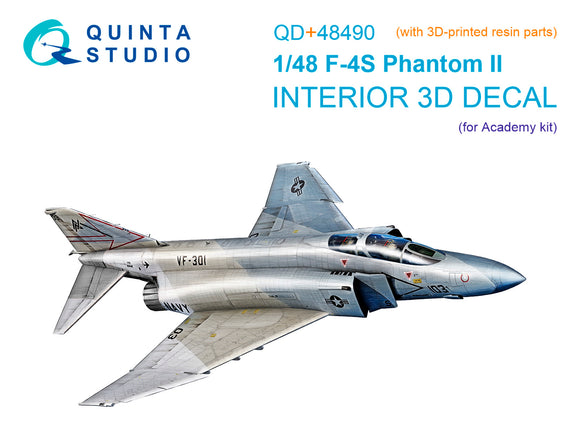 1/48 Quinta Studio F-4S Phantom II 3D-Printed Interior (for Academy kit) QD+48490