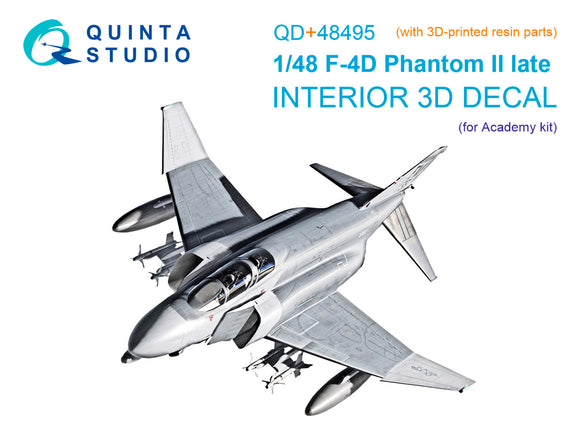 1/48 Quinta Studio F-4D Late Phantom II 3D-Printed Interior (for Academy kit) QD+48495