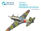 1/48 Quinta Studio Mig-3 3D-Printed Interior (for Trumpeter kit) QD+ 48511